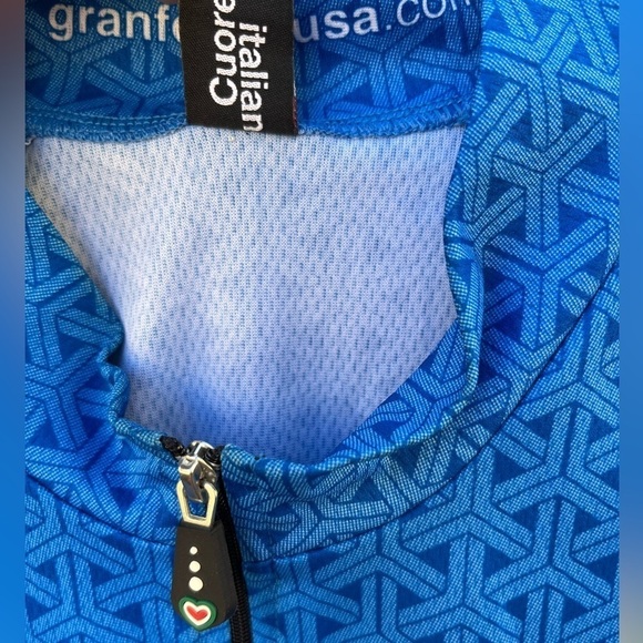 Women's Cuore Italiano Jersey Shirt Multicolor XL Visible Pocket 1/4 Zip 2011 - Picture 4 of 15